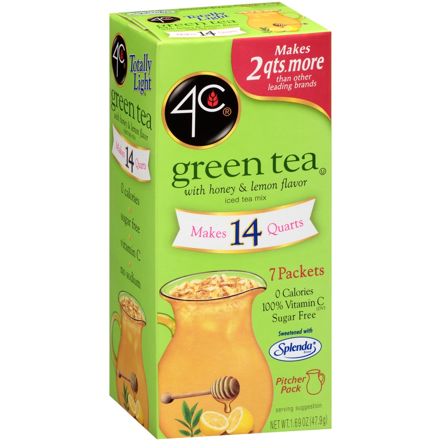 slide 2 of 8, 4C Foods 4C Totally Light Green Tea Antioxidant Iced Tea Mix, 1.69 oz