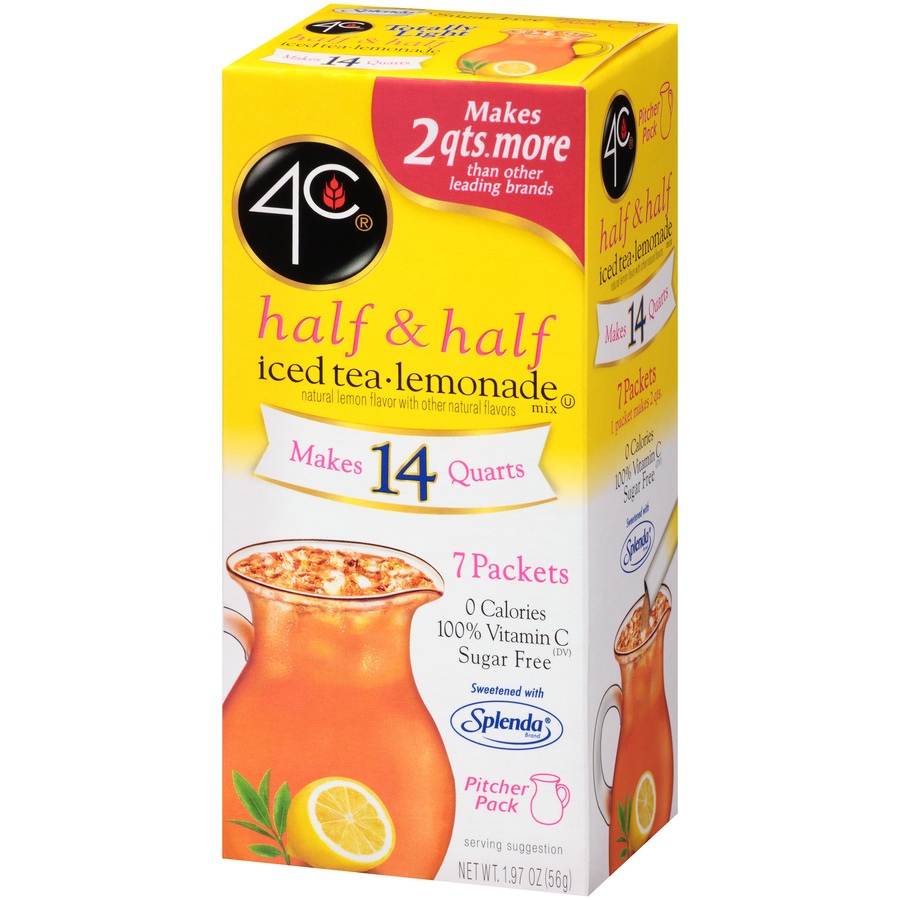 slide 3 of 8, 4C Half & Half Iced Tea Lemonade Sweetened Wtih Splenda, 1.98 oz