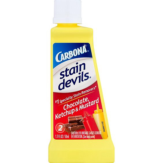 slide 1 of 10, Carbona Stain Devils Stain Remover Chocolate Ketchup & Mustard Bottle - 1.7 Fl. Oz., 1.7 fl oz