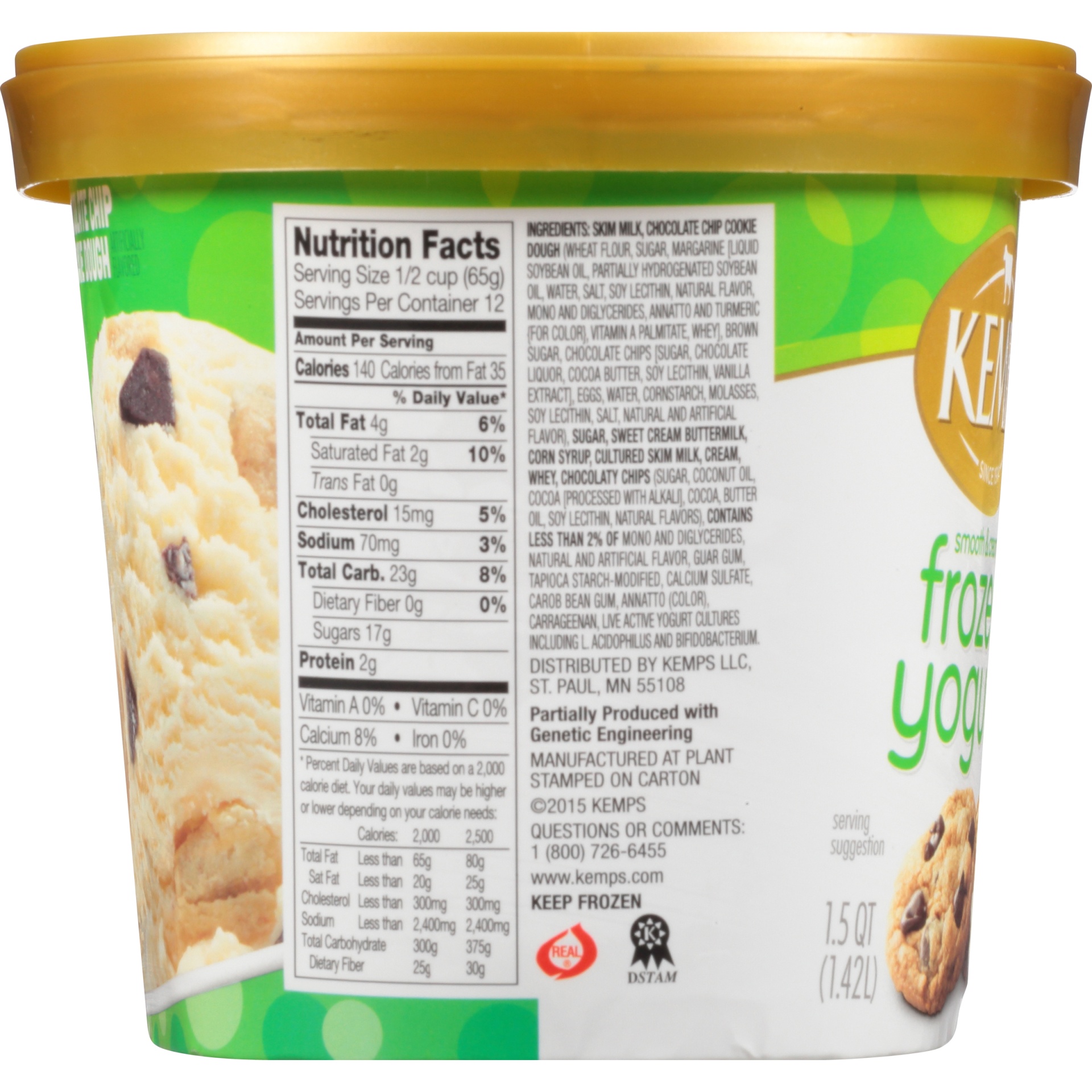 slide 5 of 8, Kemps Frozen Yogurt 1.5 qt, 1.5 qt