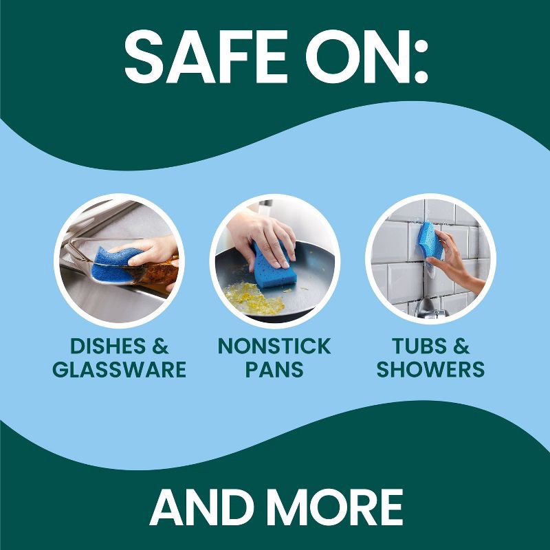 slide 4 of 12, Scotch-Brite Zero-Scratch Scrub Sponges - 6ct, 6 ct