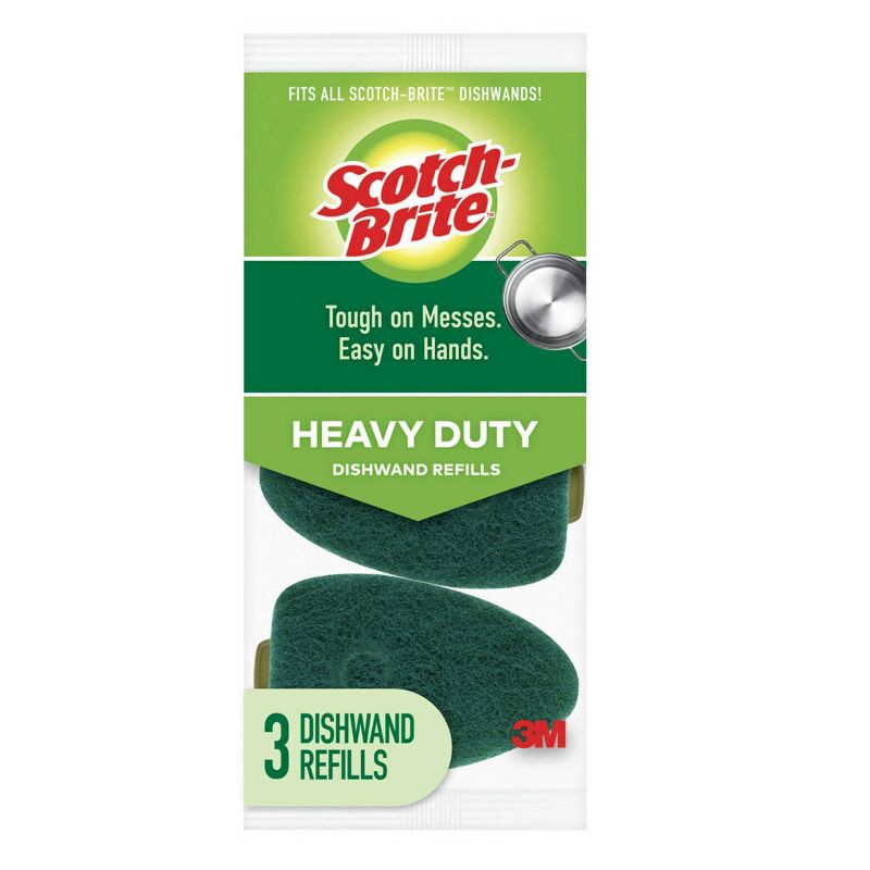 slide 2 of 14, Scotch-Brite Heavy Duty Dishwand Refill - Unscented - 3ct, 3 ct