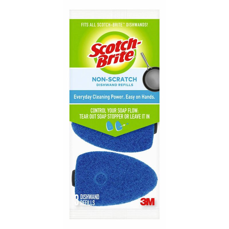 slide 18 of 18, Scotch-Brite Non-Scratch Dishwand Refill - Unscented - 3ct, 3 ct