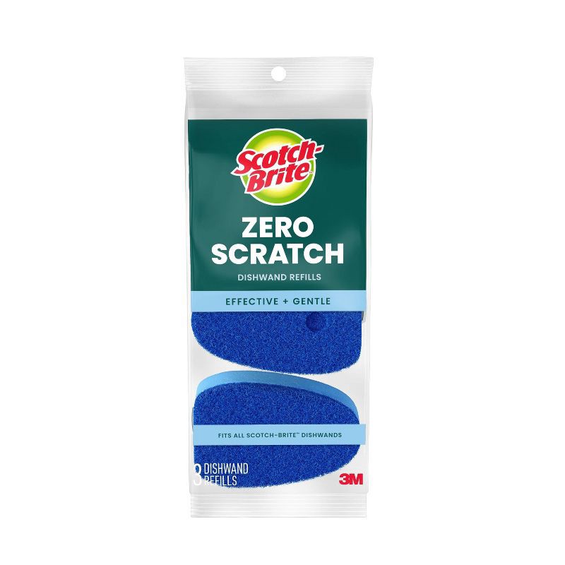 slide 1 of 6, Scotch-Brite Zero-Scratch Dishwand Refills - 3ct, 3 ct