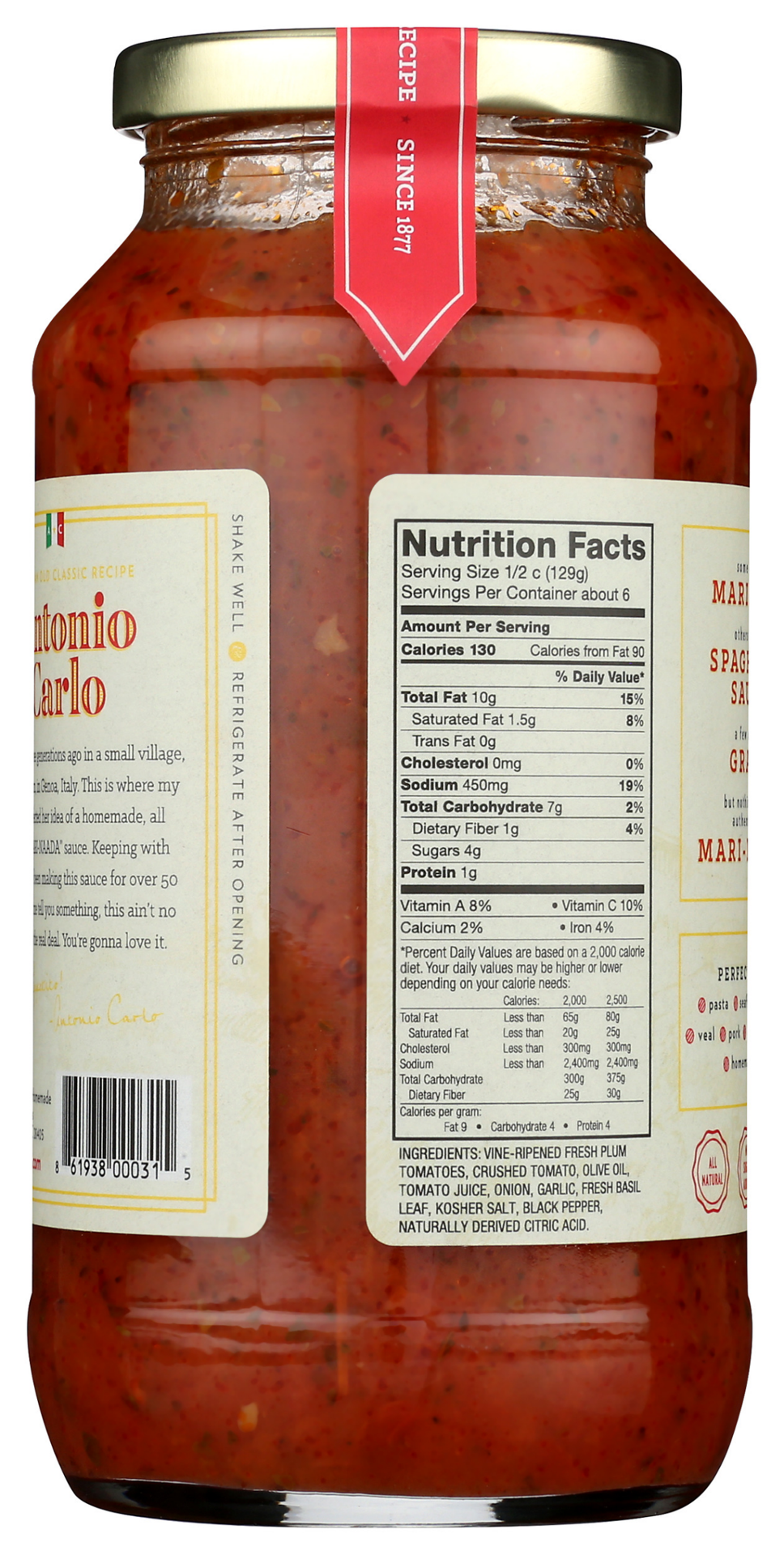 slide 10 of 13, Antonio Carlo Gourmet Sauce, Original Recipe, 24 Oz, 24 oz