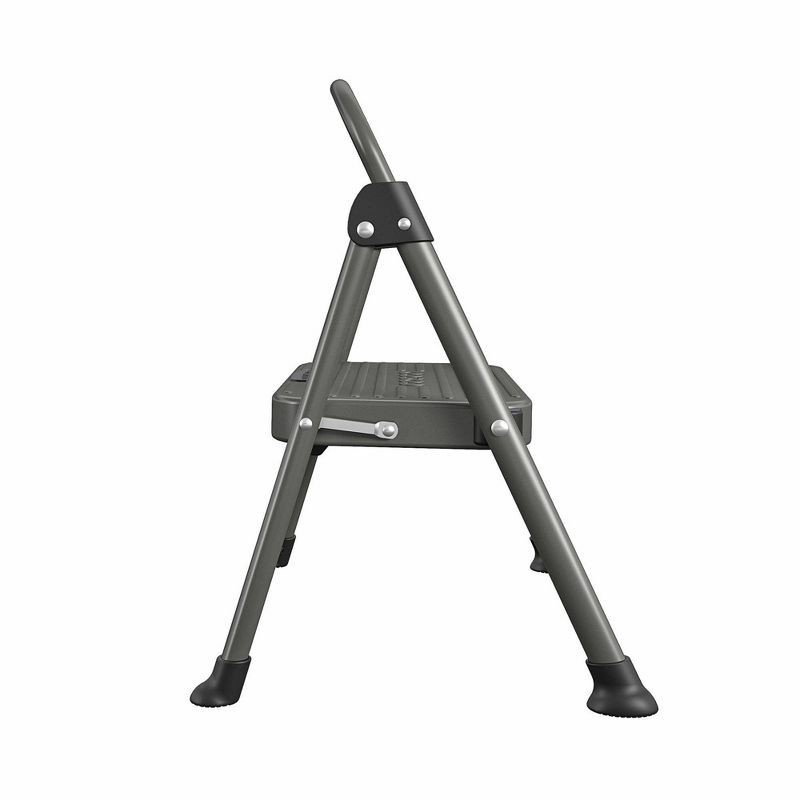slide 6 of 9, Cosco 1 Step All Steel Step Stool: Black, Folding Step Stool for Adults, Single Step, 225 lb Capacity, No Assembly Required, 225 lb