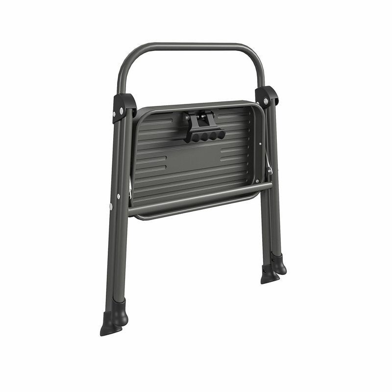 slide 7 of 8, Cosco 1 Step All Steel Step Stool: Black, Folding Step Stool for Adults, Single Step, 225 lb Capacity, No Assembly Required, 225 lb