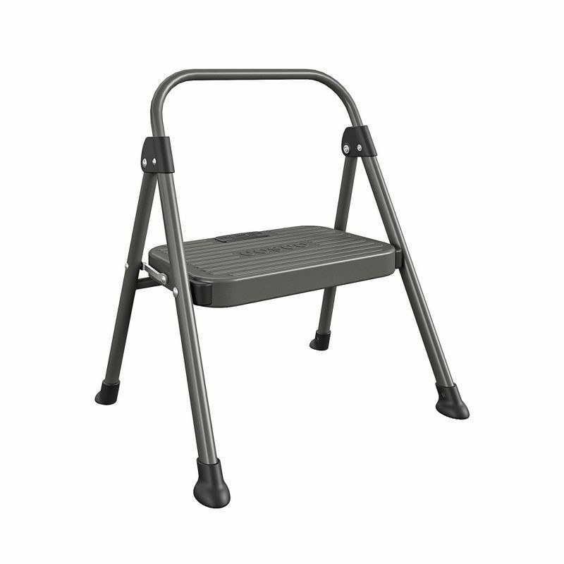 slide 1 of 9, Cosco 1 Step All Steel Step Stool: Black, Folding Step Stool for Adults, Single Step, 225 lb Capacity, No Assembly Required, 225 lb