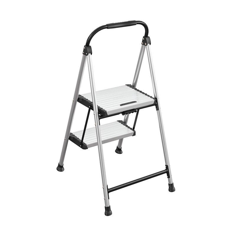 slide 12 of 13, Cosco 2 Step All Aluminum Step Stool: Silver, 225 lb Capacity, No Assembly, Lightweight Stepping Stool for Adults, 225 lb