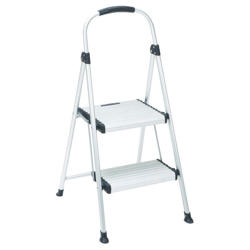 slide 8 of 13, Cosco 2 Step All Aluminum Step Stool: Silver, 225 lb Capacity, No Assembly, Lightweight Stepping Stool for Adults, 225 lb