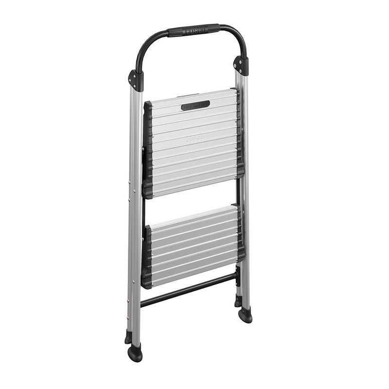 slide 10 of 13, Cosco 2 Step All Aluminum Step Stool: Silver, 225 lb Capacity, No Assembly, Lightweight Stepping Stool for Adults, 225 lb