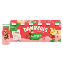 Danimals Strawberry & Banana Split Kids' Smoothies - 12ct/3.1 fl oz Bottles