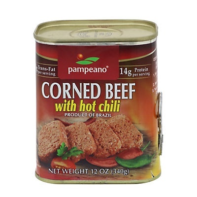 slide 1 of 1, Pampeano Corned Beef with Hot Chili, 12 oz