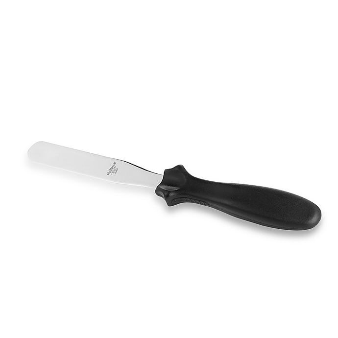 slide 1 of 1, Wilton Straight Spatula with Black Handle, 9 in