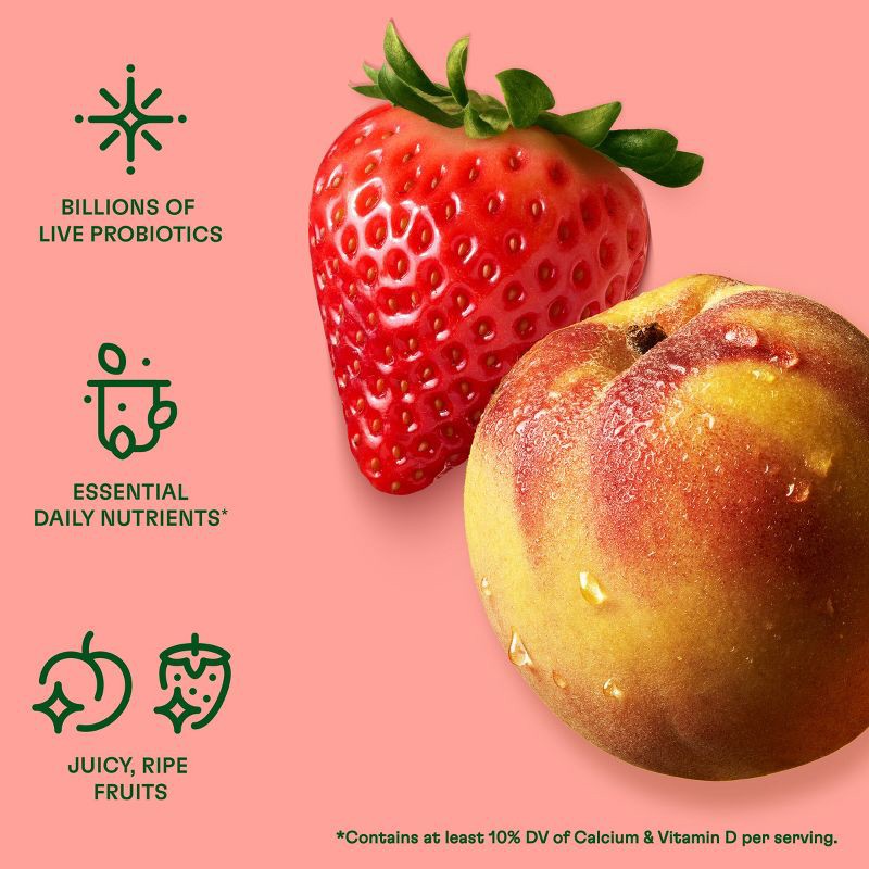 slide 3 of 12, Activia Probiotic Peach & Strawberry Yogurt Variety Pack - 12ct/4oz Cups, 12 ct; 4 oz