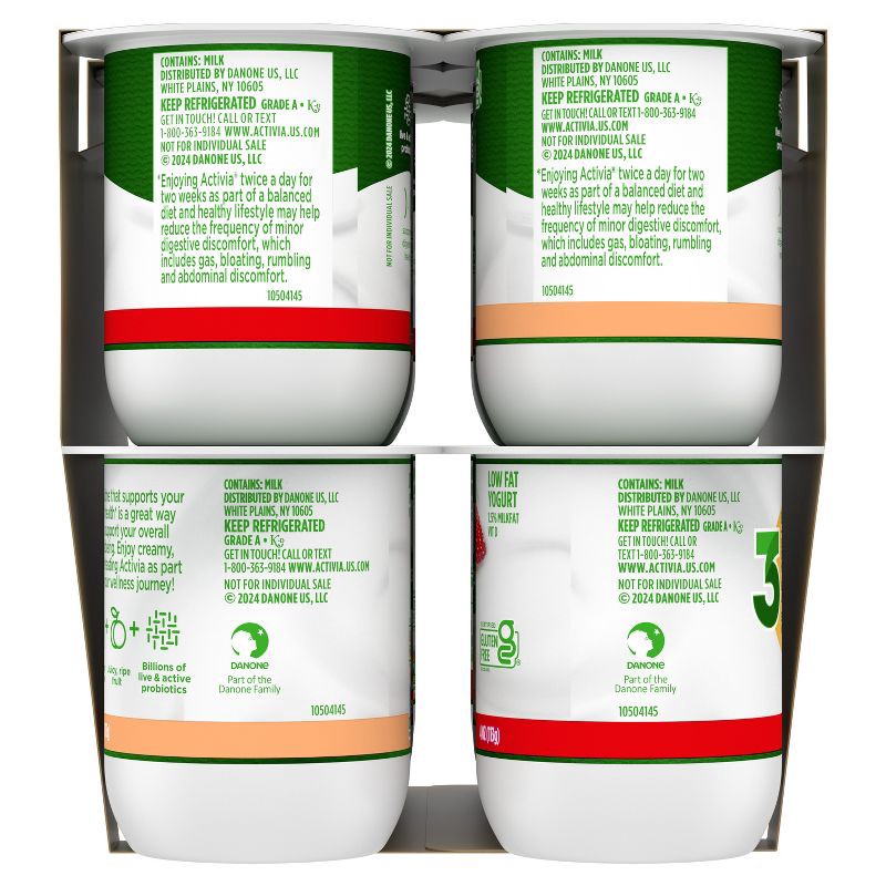 slide 5 of 16, Activia Probiotic Peach & Strawberry Yogurt Variety Pack - 12ct/4oz Cups, 12 ct; 4 oz