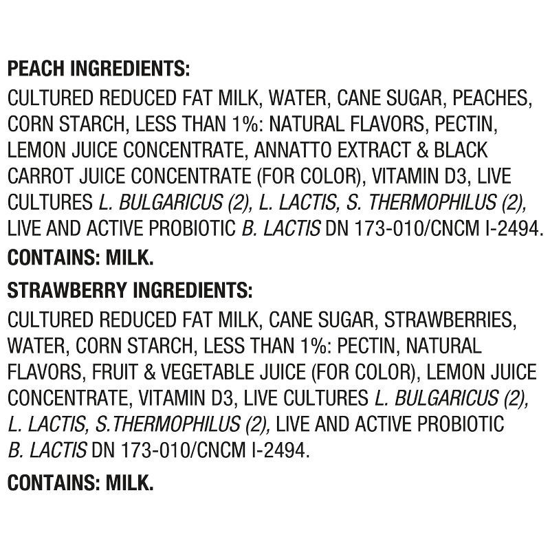 slide 9 of 12, Activia Probiotic Peach & Strawberry Yogurt Variety Pack - 12ct/4oz Cups, 12 ct; 4 oz