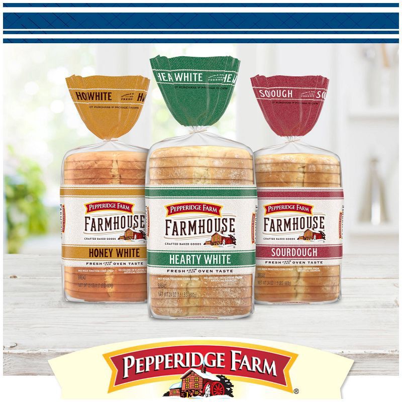 slide 4 of 6, Pepperidge Farm Farmhouse 100% Whole Wheat Bread - 24oz, 24 oz