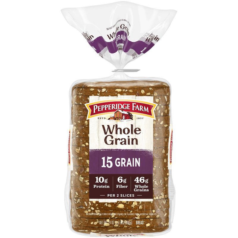 slide 1 of 5, Pepperidge Farm Whole Grain 15 Grain Bread - 24oz, 24 oz