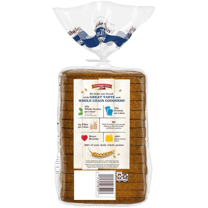 slide 2 of 5, Pepperidge Farm Whole Grain 100% Whole Wheat Bread - 24oz, 24 oz