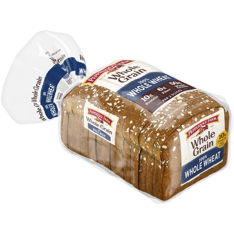 slide 4 of 5, Pepperidge Farm Whole Grain 100% Whole Wheat Bread - 24oz, 24 oz