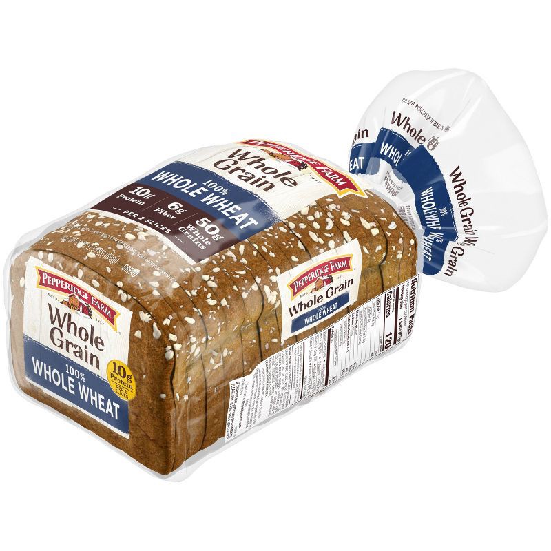 slide 5 of 5, Pepperidge Farm Whole Grain 100% Whole Wheat Bread - 24oz, 24 oz