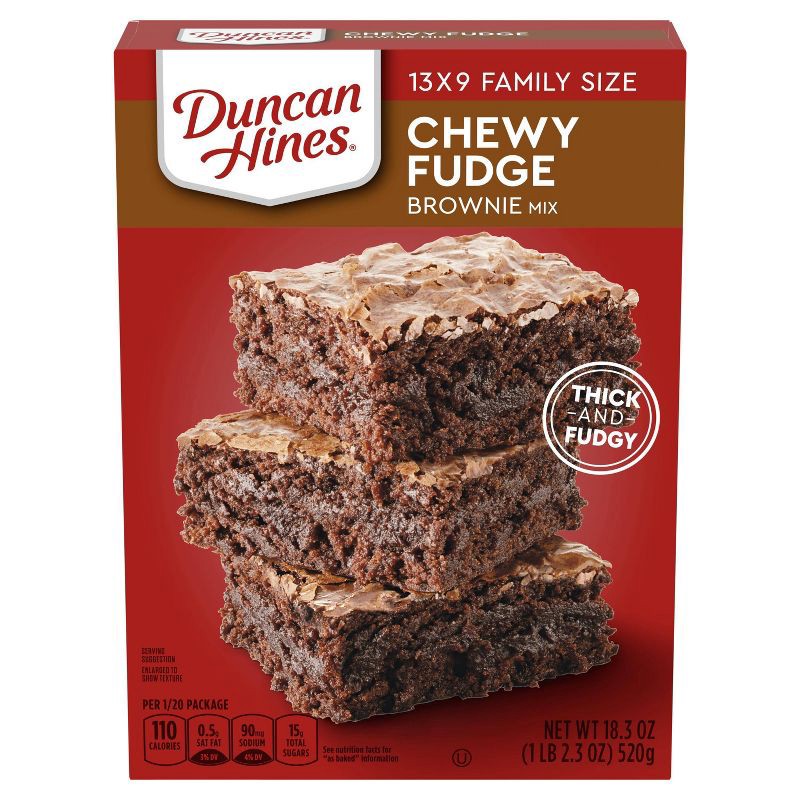 slide 1 of 6, Duncan Hines Chewy Fudge Brownie Mix - 18.3oz, 18.3 oz