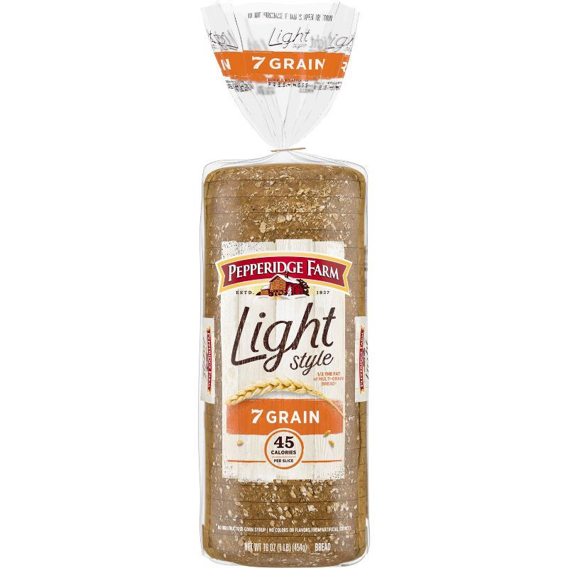 slide 1 of 6, Pepperidge Farm Light Style 7 Grain Bread - 16oz, 16 oz