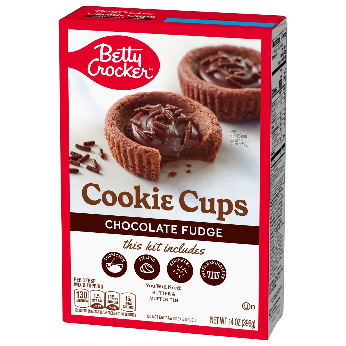 slide 8 of 9, Betty Crocker Chocolate Fudge Cookie Cups Kit, 14 oz