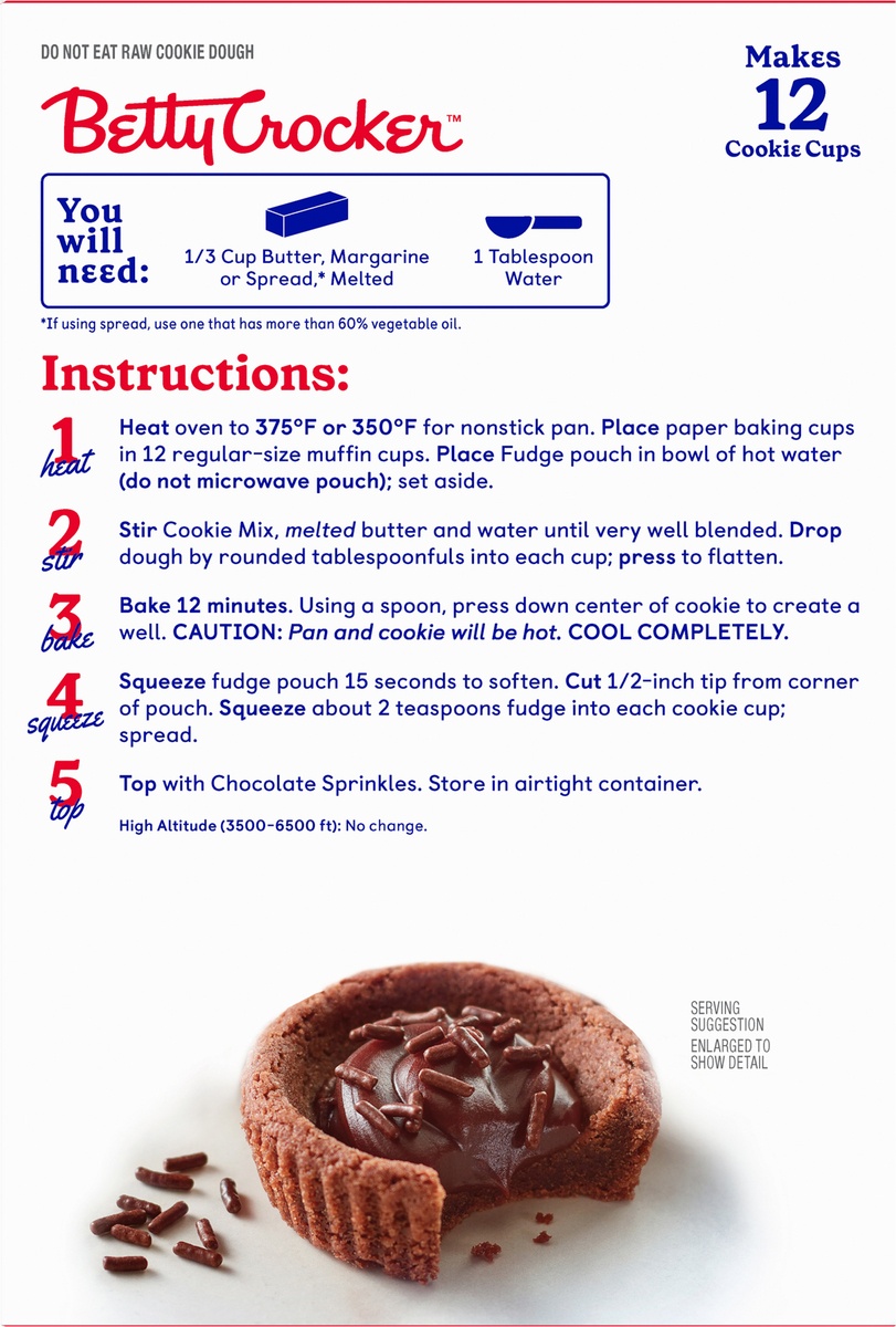 slide 4 of 9, Betty Crocker Chocolate Fudge Cookie Cups Kit, 14 oz