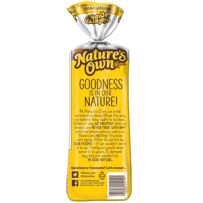 slide 13 of 13, Natures Own Nature's Own Butter Bread - 20oz, 20 oz