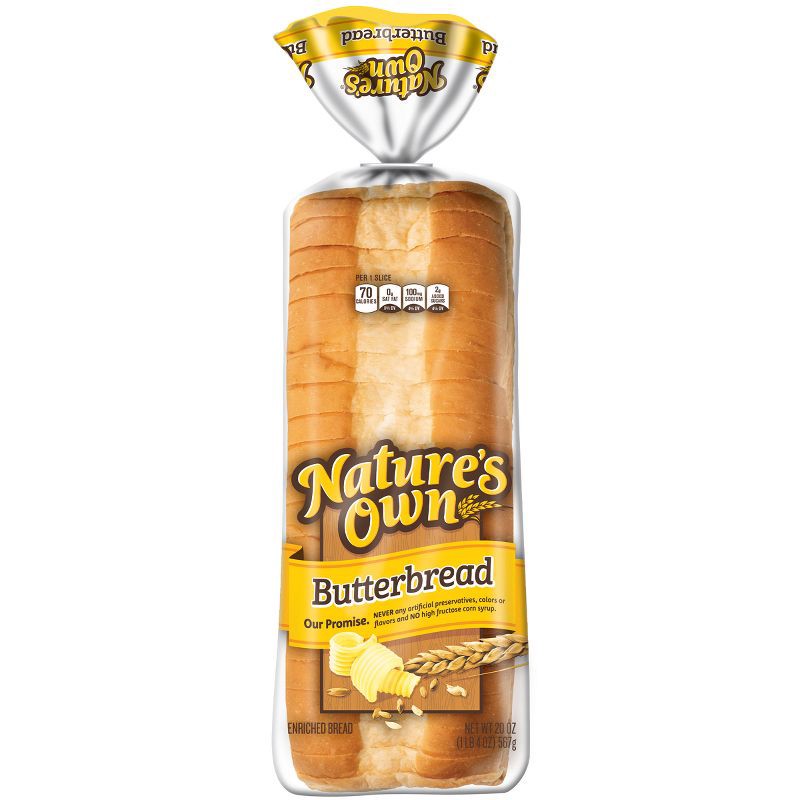 slide 1 of 16, Nature's Own Butter Bread - 20oz, 20 oz