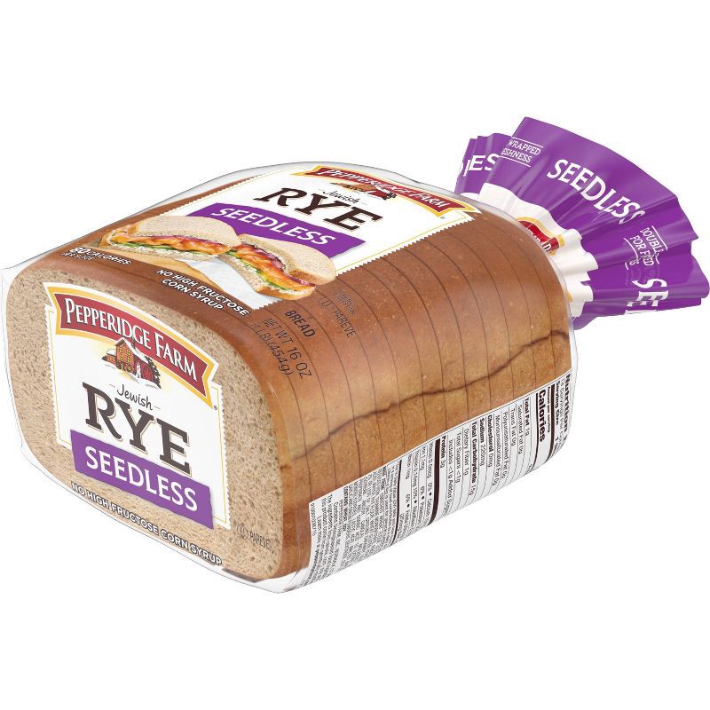 slide 4 of 6, Pepperidge Farm Vegan Jewish Rye Seedless Bread - 16oz, 16 oz