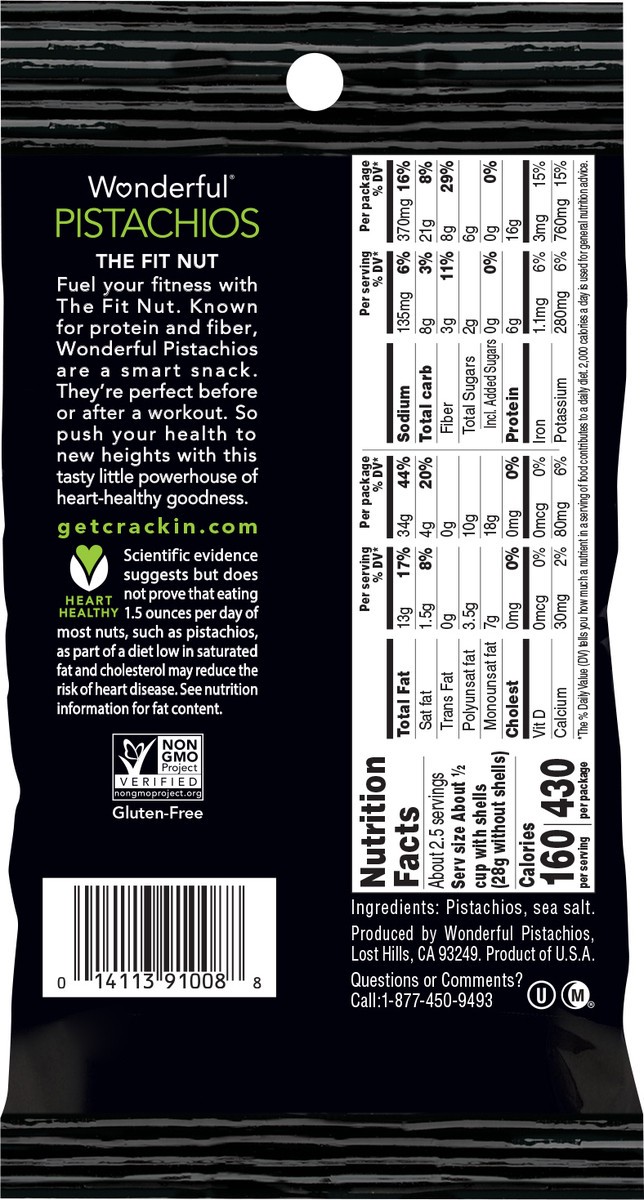 slide 5 of 10, Wonderful Pistachios, In Shell Roasted & Salted Nuts, 5 Ounce Bag, 5 oz