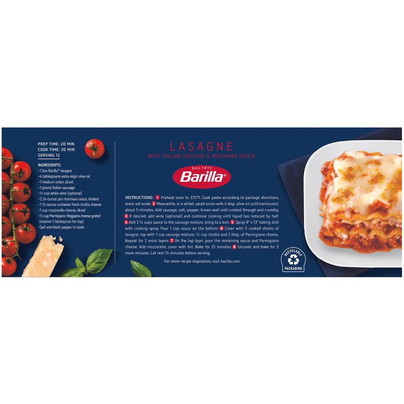 slide 5 of 7, Barilla Wavy Lasagna Pasta - 16oz, 16 oz