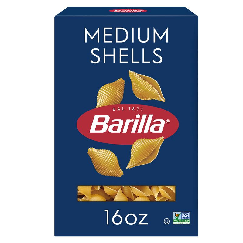 slide 1 of 7, Barilla Medium Shells Pasta - 16oz, 16 oz