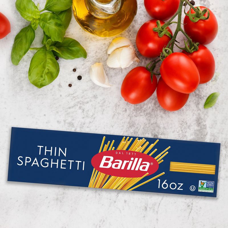 slide 3 of 9, Barilla Thin Spaghetti Pasta - 16oz, 16 oz