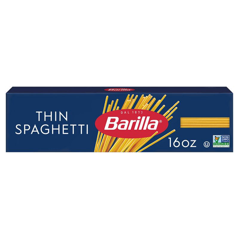 slide 1 of 9, Barilla Thin Spaghetti Pasta - 16oz, 16 oz