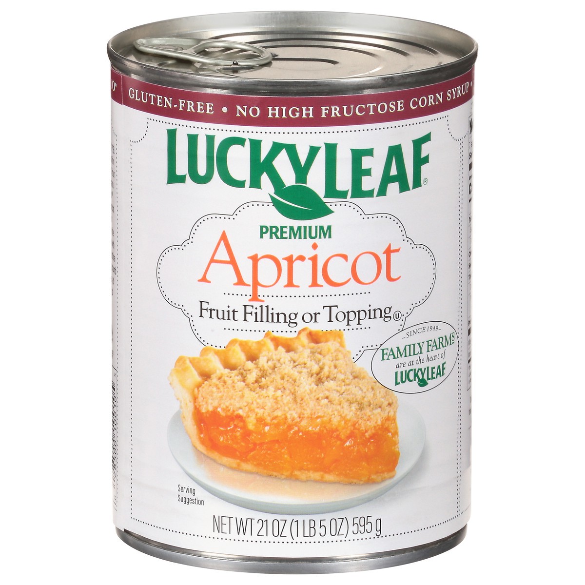 slide 7 of 13, Lucky Leaf Premium Apricot Fruit Filling 21 oz., 21 oz