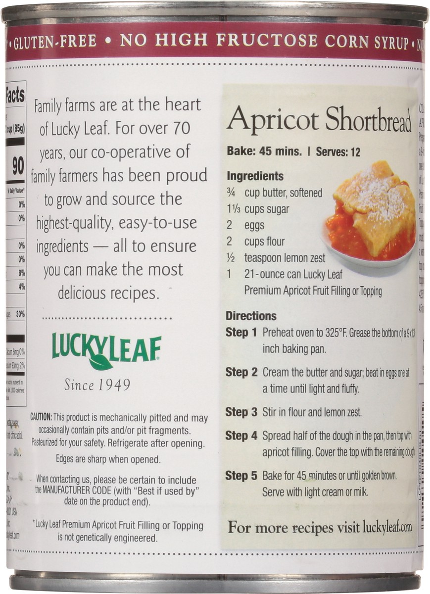 slide 2 of 13, Lucky Leaf Premium Apricot Fruit Filling 21 oz., 21 oz