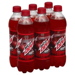 Mountain Dew Code Red Dew With A Rush Of Cherry 16.9 Fl Oz, 6 Count