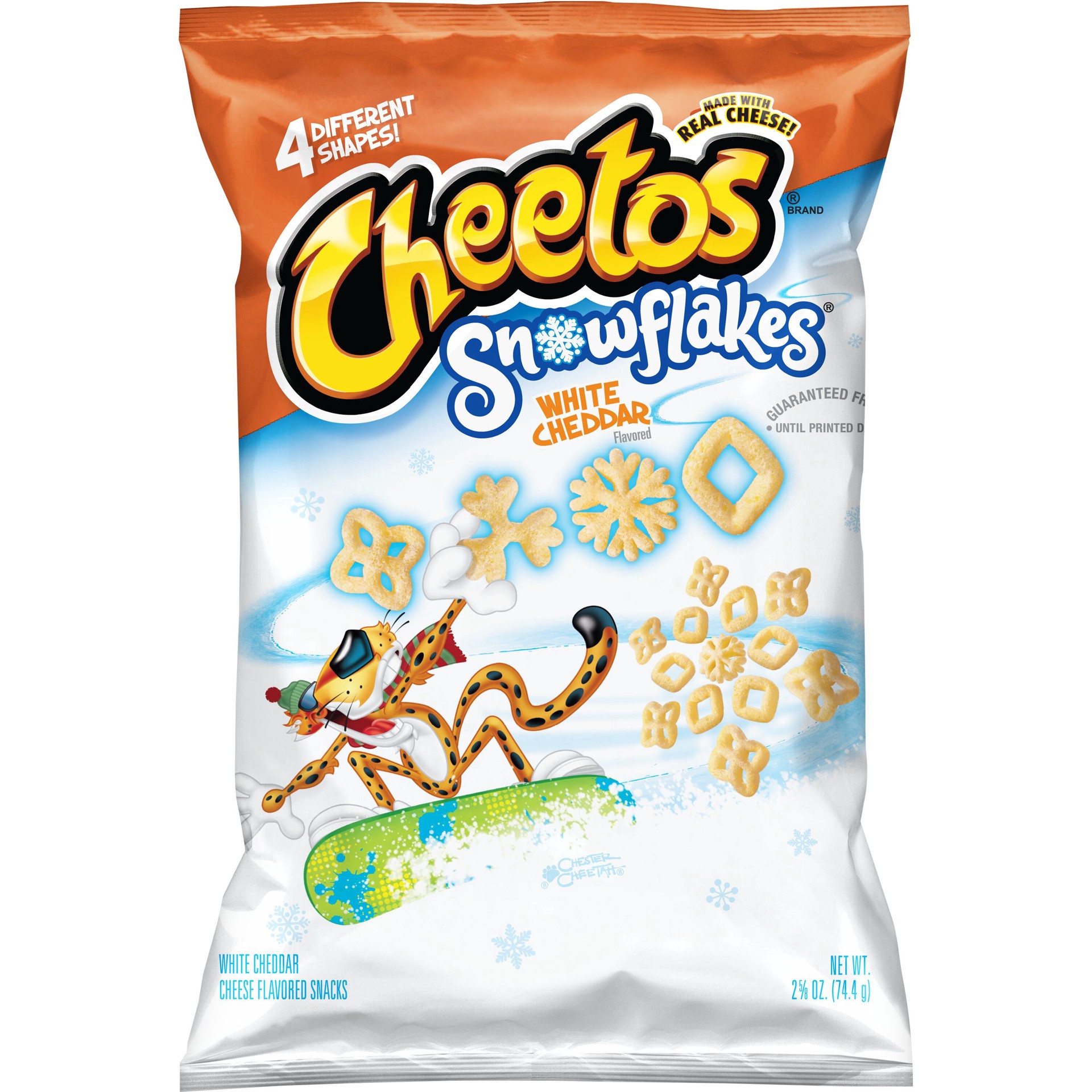 slide 1 of 1, Cheetos White Cheddar Snowflakes, 2.625 oz