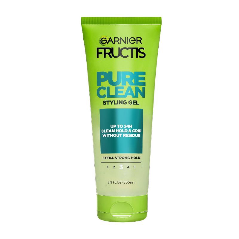 slide 1 of 10, Garnier Fructis Style Pure Clean Extra Strong Hold Hair Gel - 6.8 fl oz, 6.8 fl oz