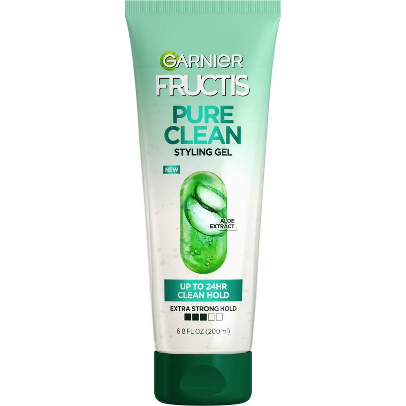 slide 1 of 4, Garnier Fructis Style Pure Clean Extra Strong Hold Hair Gel - 6.8 fl oz, 6.8 fl oz