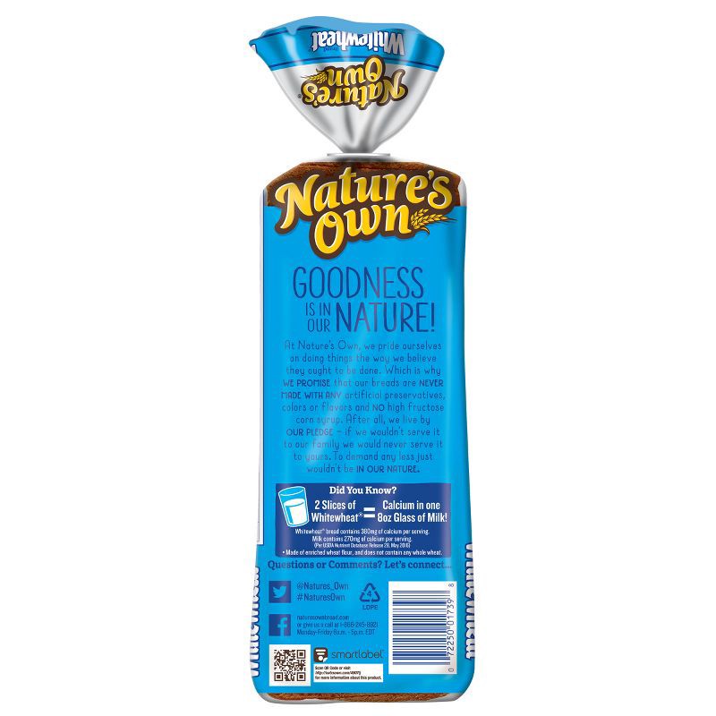slide 12 of 15, Nature's Own White Wheat Bread - 20oz, 20 oz