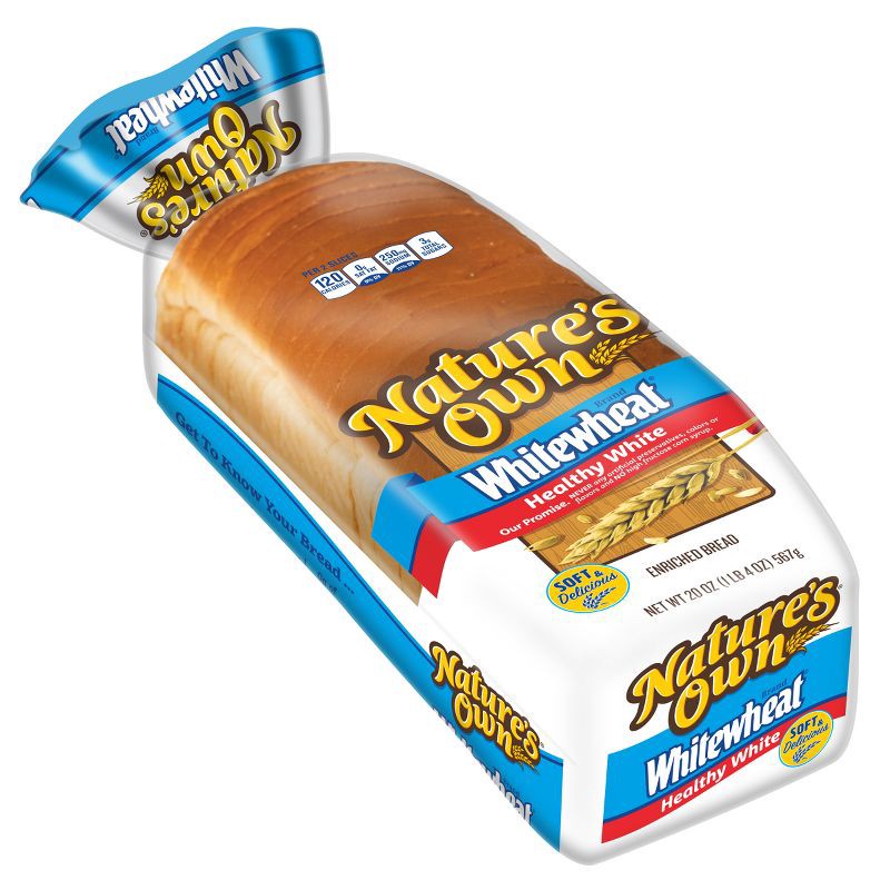slide 13 of 15, Nature's Own White Wheat Bread - 20oz, 20 oz