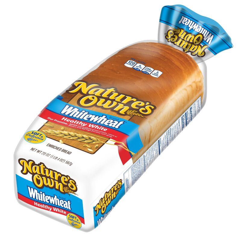 slide 5 of 15, Nature's Own White Wheat Bread - 20oz, 20 oz