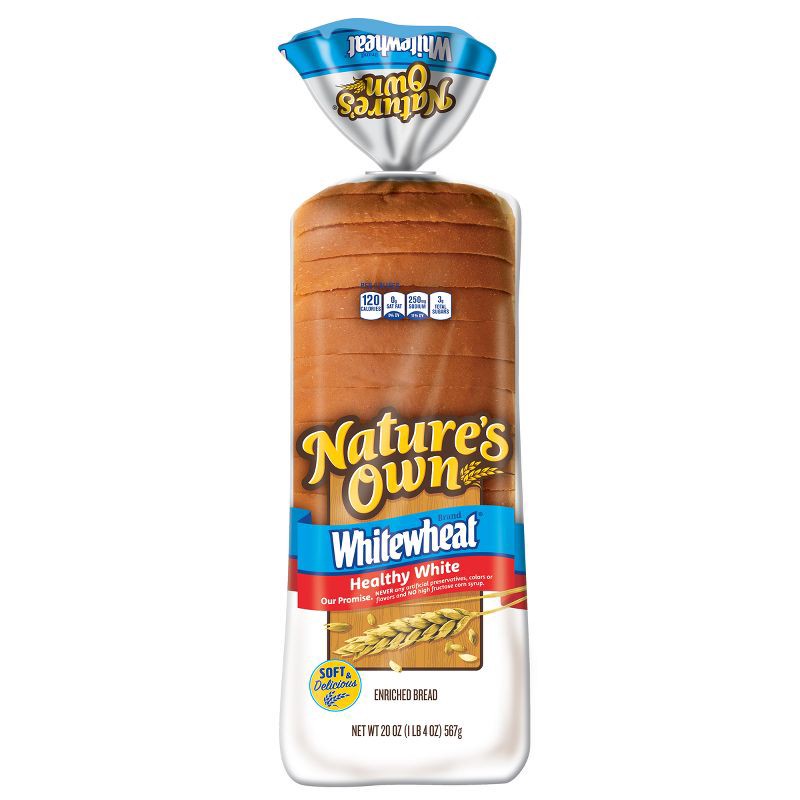 slide 1 of 15, Nature's Own White Wheat Bread - 20oz, 20 oz