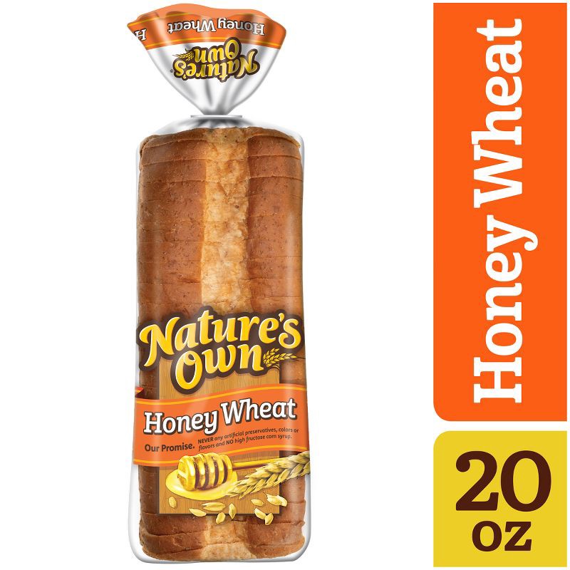 slide 4 of 9, Natures Own Nature's Own Honey Wheat Bread - 20oz, 20 oz