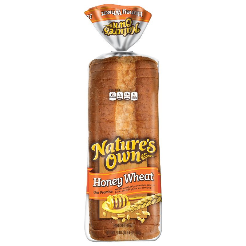 slide 1 of 9, Natures Own Nature's Own Honey Wheat Bread - 20oz, 20 oz